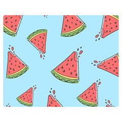 Watermelon-blue Double Sided Flano Blanket (Medium) 