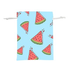 Watermelon-blue Lightweight Drawstring Pouch (l) by nateshop