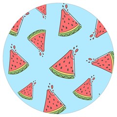 Watermelon-blue Round Trivet