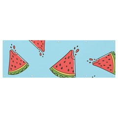 Watermelon-blue Banner and Sign 12  x 4 