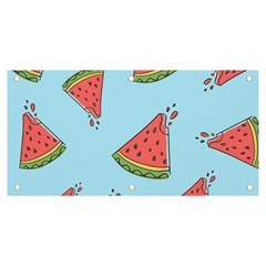 Watermelon-blue Banner And Sign 6  X 3 