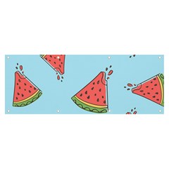 Watermelon-blue Banner And Sign 8  X 3 