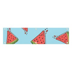 Watermelon-blue Banner And Sign 4  X 1  by nateshop