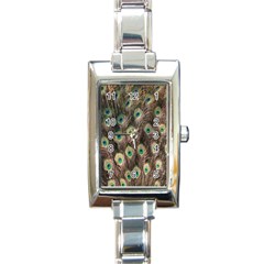 Bird-peacock Rectangle Italian Charm Watch by nateshop