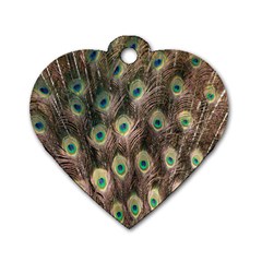 Bird-peacock Dog Tag Heart (one Side) by nateshop