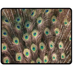 Bird-peacock Double Sided Fleece Blanket (medium)  by nateshop