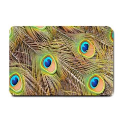 Peacock-bird Small Doormat  by nateshop