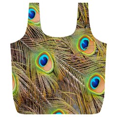 Peacock-bird Full Print Recycle Bag (xxl) by nateshop