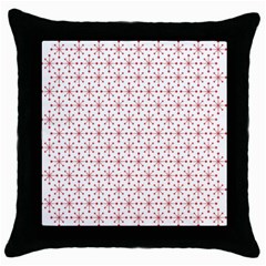 Pattern Christmas Pattern Red Stars Throw Pillow Case (black)