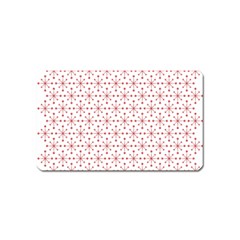 Pattern Christmas Pattern Red Stars Magnet (name Card) by Sapixe