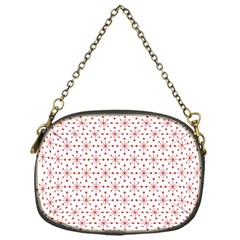 Pattern Christmas Pattern Red Stars Chain Purse (one Side) by Sapixe