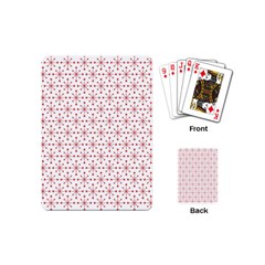 Pattern Christmas Pattern Red Stars Playing Cards Single Design (mini) by Sapixe