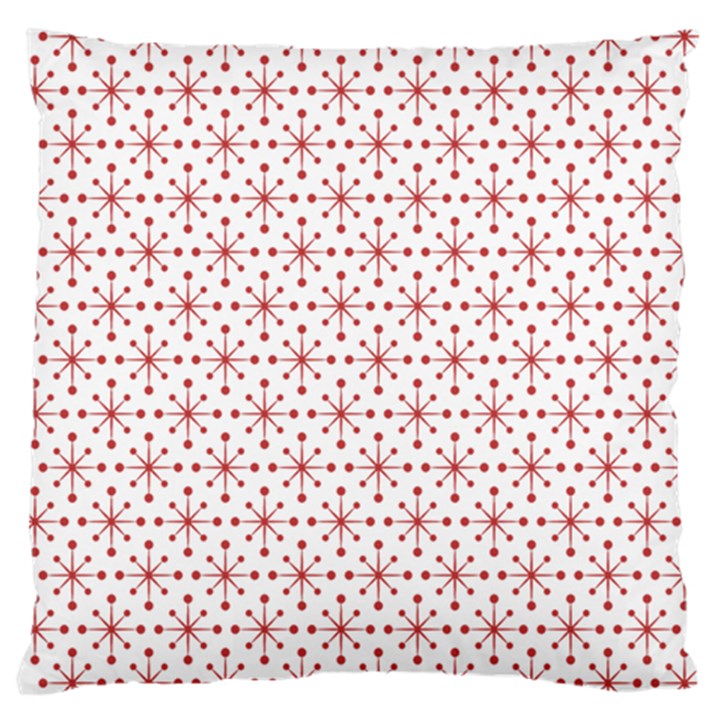 Pattern christmas pattern red stars Large Cushion Case (Two Sides)