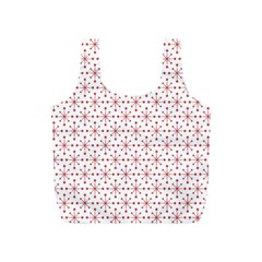 Pattern Christmas Pattern Red Stars Full Print Recycle Bag (s) by Sapixe