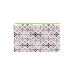 Pattern Christmas Pattern Red Stars Cosmetic Bag (xs) by Sapixe