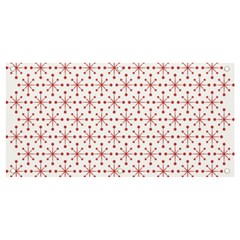 Pattern Christmas Pattern Red Stars Banner And Sign 4  X 2  by Sapixe