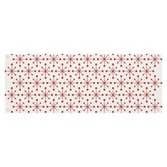 Pattern Christmas Pattern Red Stars Banner And Sign 8  X 3  by Sapixe