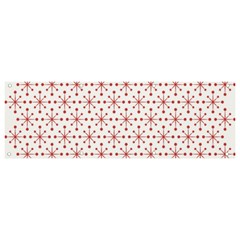 Pattern Christmas Pattern Red Stars Banner And Sign 9  X 3  by Sapixe