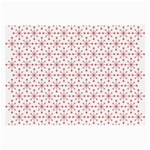 Pattern christmas pattern red stars Large Glasses Cloth Front