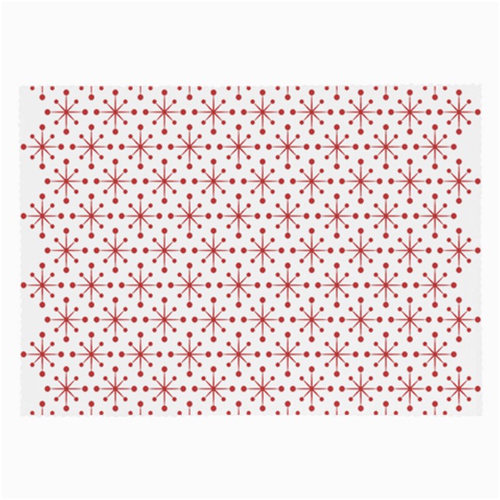 Pattern christmas pattern red stars Large Glasses Cloth