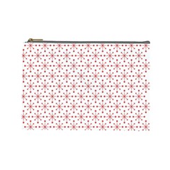 Pattern Christmas Pattern Red Stars Cosmetic Bag (large) by Sapixe