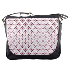 Pattern Christmas Pattern Red Stars Messenger Bag by Sapixe