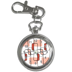 Abstract Seamless Pattern Art Key Chain Watches