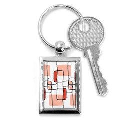 Abstract Seamless Pattern Art Key Chain (Rectangle)