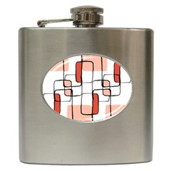 Abstract Seamless Pattern Art Hip Flask (6 oz)