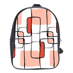 Abstract Seamless Pattern Art School Bag (XL)