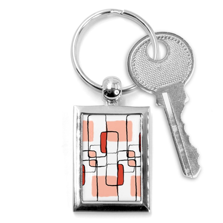 Abstract Seamless Pattern Art Key Chain (Rectangle)