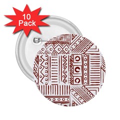 Tribal Pattern Vintage Texture 2.25  Buttons (10 pack) 