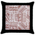 Tribal Pattern Vintage Texture Throw Pillow Case (Black) Front