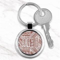 Tribal Pattern Vintage Texture Key Chain (round) by Sapixe