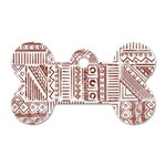 Tribal Pattern Vintage Texture Dog Tag Bone (Two Sides) Front