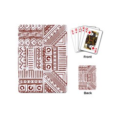 Tribal Pattern Vintage Texture Playing Cards Single Design (mini) by Sapixe