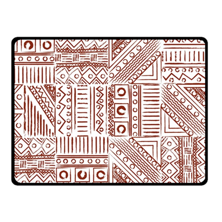 Tribal Pattern Vintage Texture Double Sided Fleece Blanket (Small) 