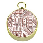 Tribal Pattern Vintage Texture Gold Compasses Front