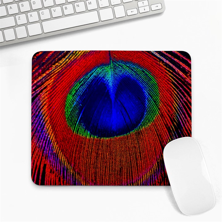 Peacock Plumage Fearher Bird Pattern Large Mousepads