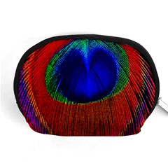 Peacock Plumage Fearher Bird Pattern Accessory Pouch (medium) by Sapixe