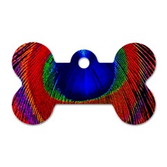 Peacock Plumage Fearher Bird Pattern Dog Tag Bone (one Side) by Sapixe