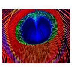 Peacock Plumage Fearher Bird Pattern Double Sided Flano Blanket (medium)  by Sapixe