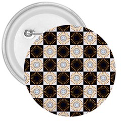 Illustration Checkered Pattern Decoration 3  Buttons by Sapixe