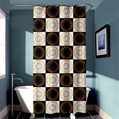 Illustration Checkered Pattern Decoration Shower Curtain 36  X 72  (stall)  by Sapixe