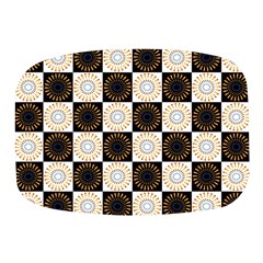 Illustration Checkered Pattern Decoration Mini Square Pill Box by Sapixe