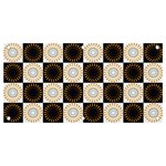 Illustration Checkered Pattern Decoration Banner and Sign 4  x 2  Front