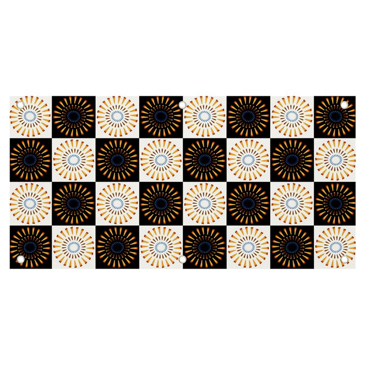 Illustration Checkered Pattern Decoration Banner and Sign 4  x 2 