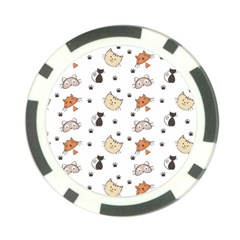 Cat Kitten Design Pattern Poker Chip Card Guard by Sapixe