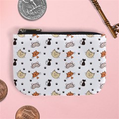 Cat Kitten Design Pattern Mini Coin Purse by Sapixe