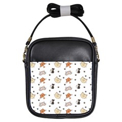 Cat Kitten Design Pattern Girls Sling Bag by Sapixe